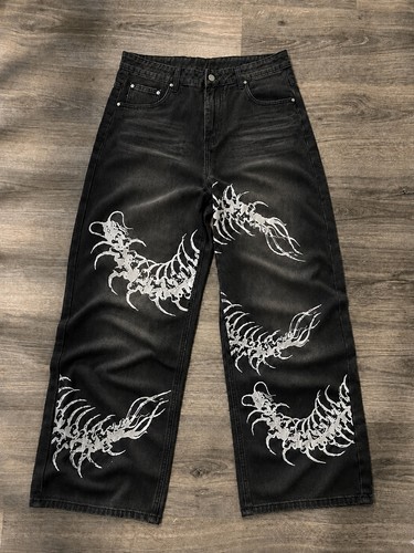 Jeans larghi unisex retrò - , y2k